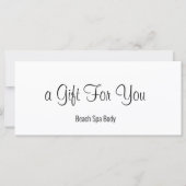 白黒エレガントスパサロンギフト証明書 (正面)