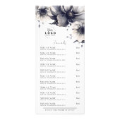 白黒エレガントスパサービスメニューのラックカード ラックカード (正面)