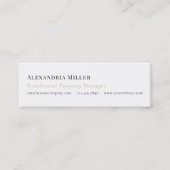 白黒エレガントスリム名刺 スキニー名刺 (正面)