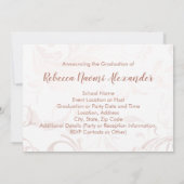 白黒エレガントスワールフォト2018卒業 招待状 (裏面)