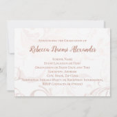 白黒エレガントスワールフォト2021卒業 招待状 (裏面)