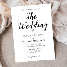 白黒エレガントタイポグラフィス結婚クリプト