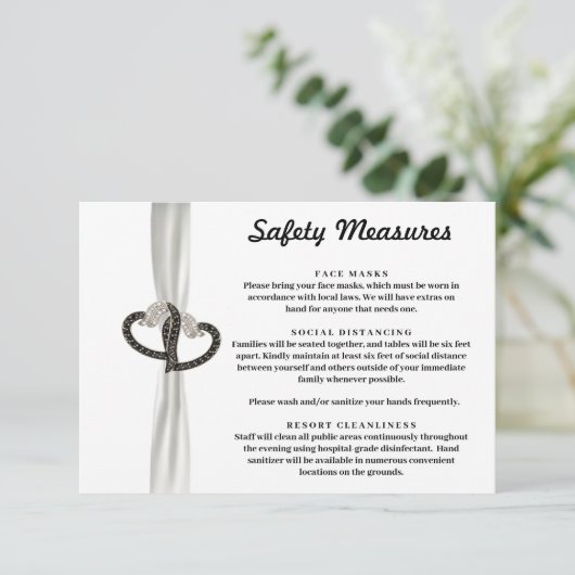 白黒エレガントダイヤモンドの安全対策 エンクロージャーカード (スタンド正面)