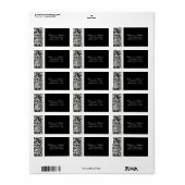 白黒エレガントダスク住所 シール (フルシート)