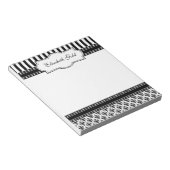 白黒エレガントダマクラシックスク ノートパッド (アングル)