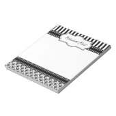 白黒エレガントダマクラシックスク ノートパッド (回転)