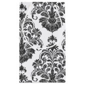 白黒エレガントダマスクパーティー スモールペーパーバッグ (裏面)