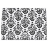 白黒エレガントダマスクパーティー ラージペーパーバッグ (裏面)