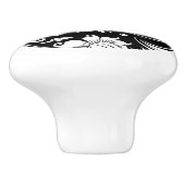 白黒エレガントダマスク模様 セラミックノブ (側面)