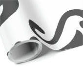 白黒エレガントダマスク ラッピングペーパー (ロールコーナー)