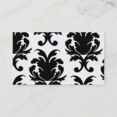 白黒エレガントダマスク 名刺 (裏面)