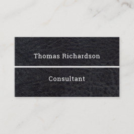 白黒エレガントテンプレートコンサルタシンプルント 名刺