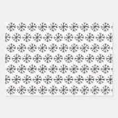 白黒エレガントトレンディークリスマスパターン ラッピングペーパーシート (正面3)