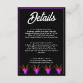 白黒エレガントネオングラス秋の結婚式 エンクロージャーカード (正面)