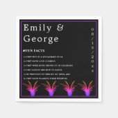 白黒エレガントネオングラス秋の結婚式 スタンダードカクテルナプキン (正面)