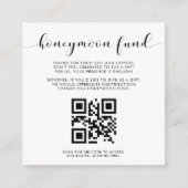 白黒エレガントハネムーン基金QRコード エンクロージャーカード (正面)