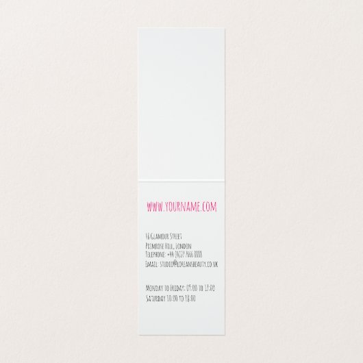 白黒エレガントハリウッド波毛スタイル 名刺 (内部フラット)