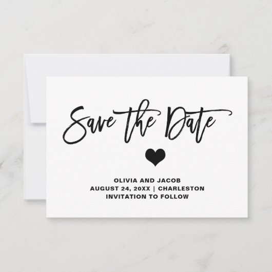 白黒エレガントハート セーブザデート (正面)