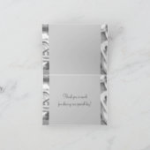 白黒エレガントバイクもしくは自転車に乗る人の結婚感謝 サンキューカード (内部)