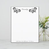 白黒エレガントバタフライシルエット (スタンド正面)