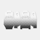 白黒エレガントパターン名前をカスタムする フェイバーボックス (折り畳みなし)