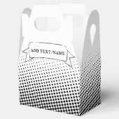 白黒エレガントパターン名前をカスタムする フェイバーボックス (オープン)