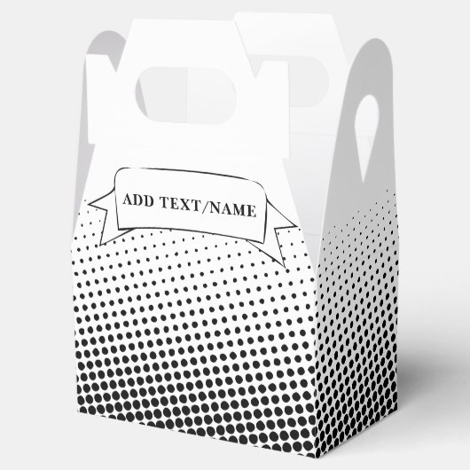 白黒エレガントパターン名前をカスタムする フェイバーボックス (オープン)