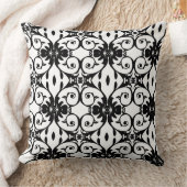 白黒エレガントパターン装飾用クッション クッション (ブランケット)