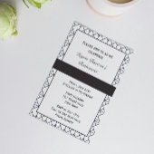 白黒エレガントパーティの招待状 招待状
