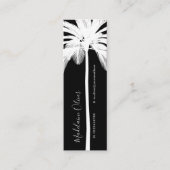 白黒エレガントパームツリートロピカルエレガント スキニー名刺 (正面)