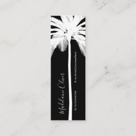 白黒エレガントパームツリートロピカルエレガント スキニー名刺