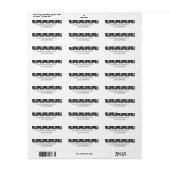 白黒エレガントフェザーダマスクウェディング ラベル (フルシート)