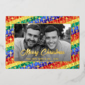 白黒エレガントフォトゲイプライド金ゴールドクロス 箔シーズンカード (正面)