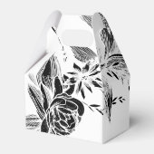 白黒エレガントフローラガラ結婚ンド フェイバーボックス (裏面サイド)