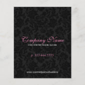 白黒エレガントフローラダマスク チラシ (正面)