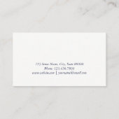 白黒エレガントフローラリースヘア美しい 名刺 (裏面)