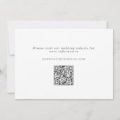 白黒エレガントフローラリースモノグラム写真 セーブザデート (裏面)