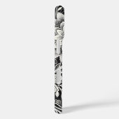 白黒エレガントフローラレースパターン Case-Mate iPhoneケース (裏面 / 右)