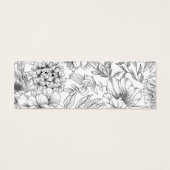 白黒エレガントフローラ結婚の挿入カード (裏面)