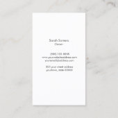 白黒エレガントフローラ美しい女性 名刺 (裏面)