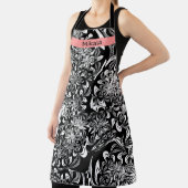 白黒エレガントフローラ エプロン (インサイチュ)