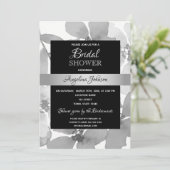白黒エレガントブライダルシャワー 招待状 (スタンド正面)