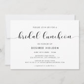 白黒エレガントブライダル昼食会 招待状 (正面)