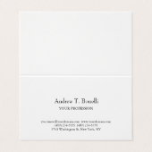 白黒エレガントプレーンシンプル 名刺 (外部フラット)