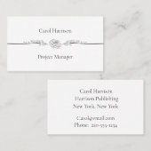 白黒エレガントプロフェッショナル名刺 名刺 (正面/裏面)