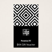白黒エレガントプロモーションギフト券カード (正面)