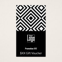 白黒エレガントプロモーションギフト券カード