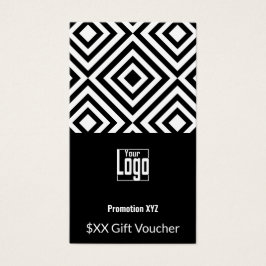 白黒エレガントプロモーションギフト券カード