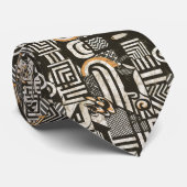 白黒エレガントベージュ ネクタイ (ロール)