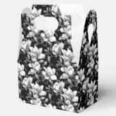 白黒エレガントマグノリア花タイル フェイバーボックス (オープン)